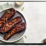 Grilled Eggplant with Sesame Marinade