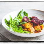 Spring Salad with Roasted Beet and Sweet Potato