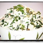Tofu Marinated with Parsley, Garlic, and Olive Oil