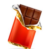 Image of an opened chocolate bar