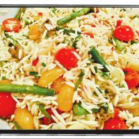 Lemon Veggie Orzo Salad