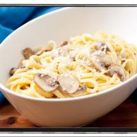 Linguine Alfredo with Mushrooms