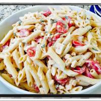 Zesty Pasta Salad With Tomato, Basil, and Smoked Gouda