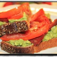 Open Faced B.A.T. (Bacon Avocado and Tomato Toast)