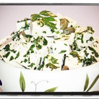 Tofu Marinated with Parsley, Garlic, and Olive Oil