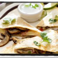 Mushroom Mozzarella Quesadillas