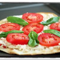 Tomato Basil Tortilla Pizza
