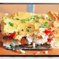 Rustic Red Pepper Hash Brown Quiche