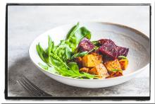Spring Salad with Roasted Beet and Sweet Potato