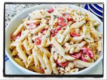 Zesty Pasta Salad With Tomato, Basil, and Smoked Gouda